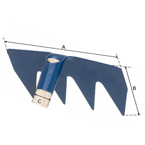Griffe De Remblai REVEX 4 Dents - Sans Manche, Réf. 015211