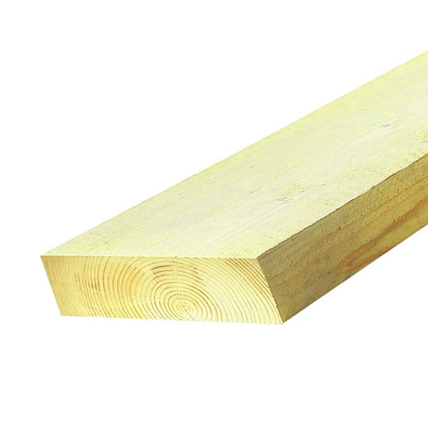 Demi-bastaing en sapin - Traité classe 2 - 175 MM x 38 MM - longueur 4,00 M