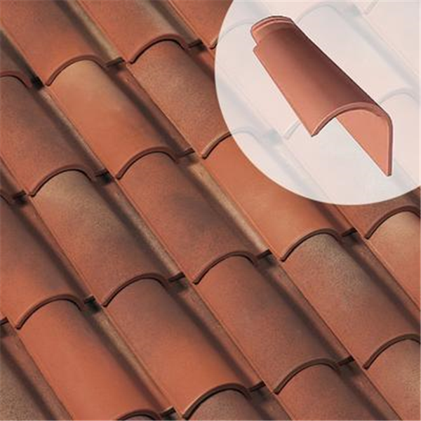 Tuile de rive à rabat droite Galleane 12 - en terre cuite - Rouge Occitan