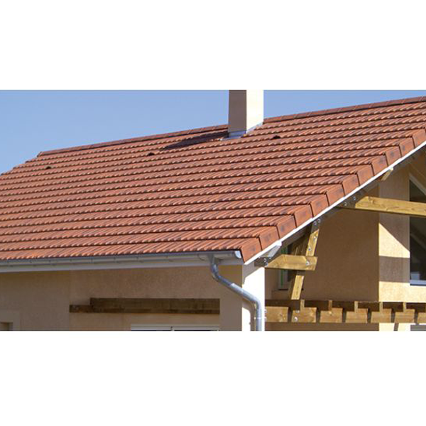 Tuile en terre cuite à emboîtement grand moule faiblement galbée à ...