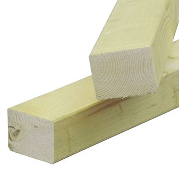 Chevron en sapin traité Classe 2 - bois de charpente - 90 MM x 75 MM - longueur 4,00 M