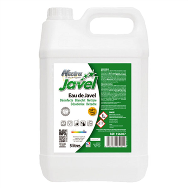 Eau de javel 2,6 chlore actif Nectra Bidon de 5 L