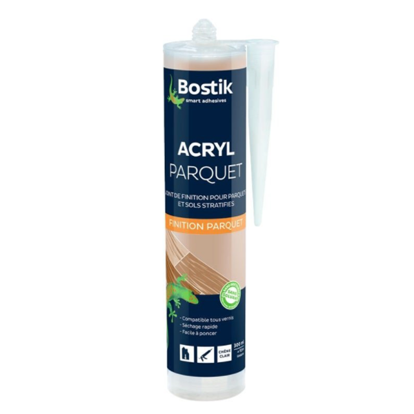Mastic acrylique finition parquets sols stratifiés Chêne clair 300ml