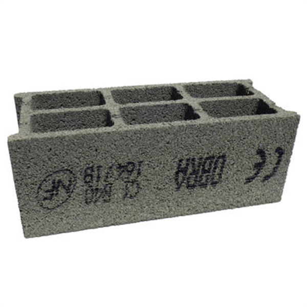 Bloc béton creux 500 x 200 x 200 mm B40 OBRA - 3 parois 6 trous