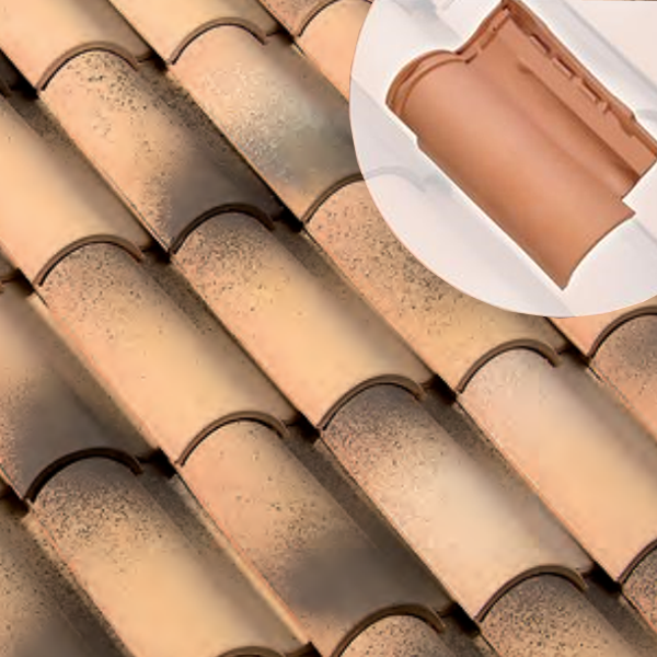 Tuile Galleane 10 - grand moule fort galbe en terre cuite - Terre du Sud