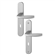 Poignée de porte clé en L New York Hoppe Alu aspect argent pour porte 38 - 47 mm