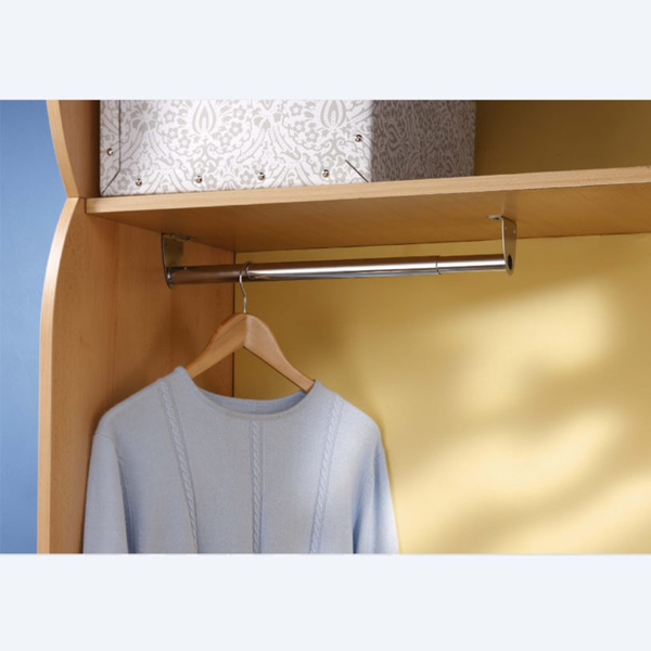 Barre penderie télescopique 40 à 70 cm Acier nickelé