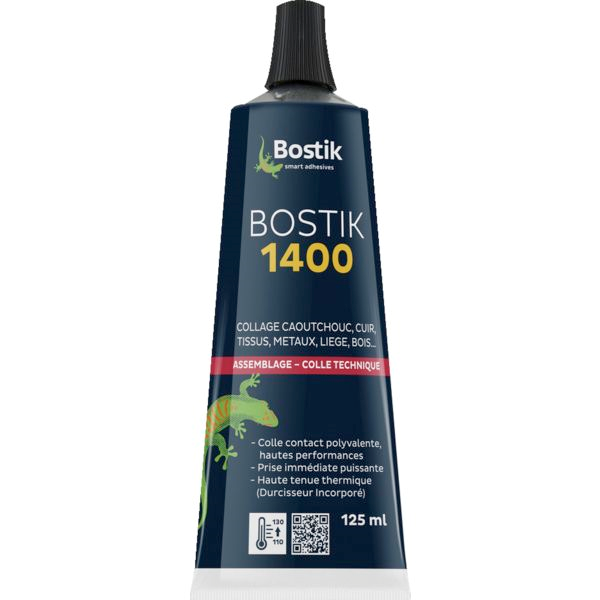 Colle contact liquide néoprène durcisseur 1400 tube 125 ml Bostik