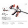 Presse une main Quick Single Urko pour serrages délicats - saillie 80 mm - serrage 30 cm