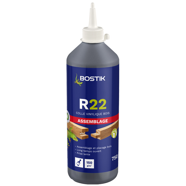 Colle vinylique bois R22 Bostik Assemblage placage bois Biberon 750gr