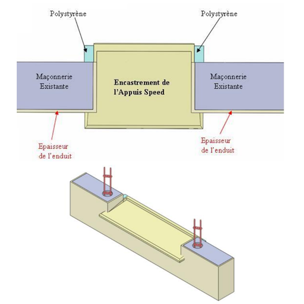 Appui de fenêtre en béton Speed - profondeur 36 CM - longueur 60 CM
