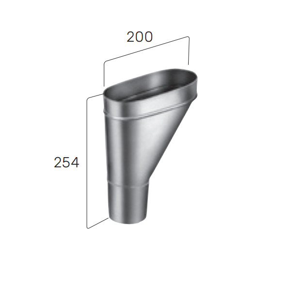 Cuvette de branchement en zinc VMZINC pour descente de {9588Diamètre}}