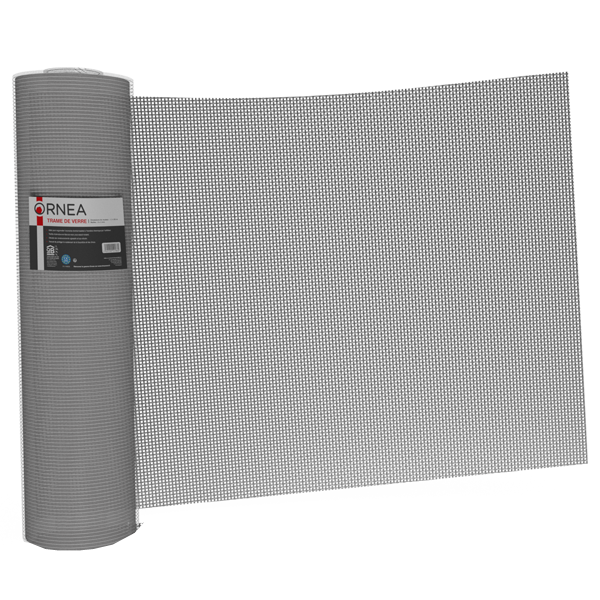 Treillis fibre de verre pour enduit de façade Ornea maille 4 x 4 mm Rouleau de 1,10 M x 50,00 M