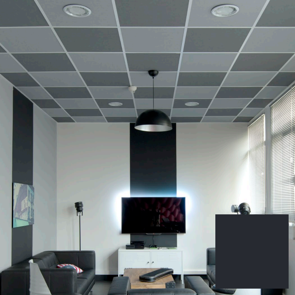 Contrôleur de plafond ROCKFON CLOR-ALL noir panneau en laine de roche 60 x 60 cm 