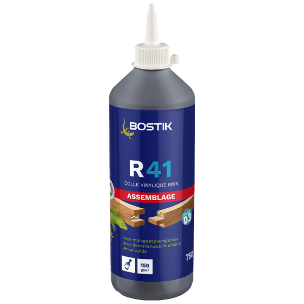 Colle vinylique bois R41 Bostik assemblage placage bois 750 g 30604645