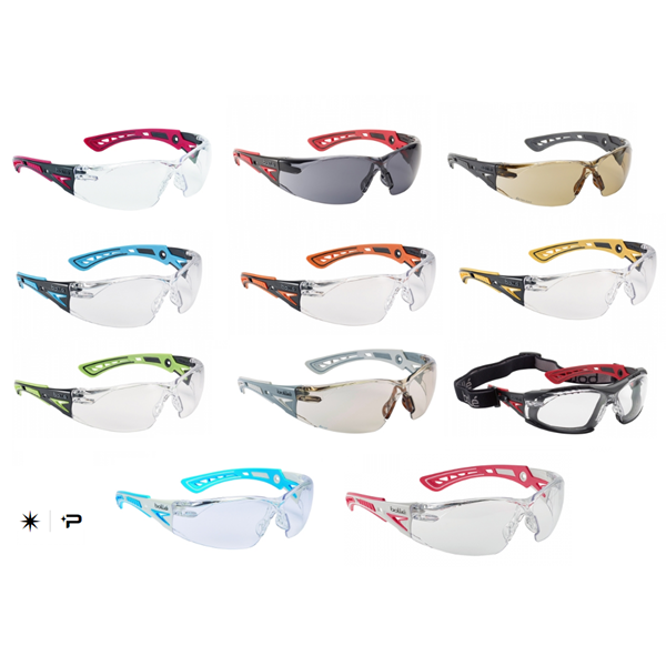 Bolle RUSH+ Schutzbrille Mit Rauchlinse - Anti-Fog, Anti-Kratz, UV-Schutz Bolle RUSH+ Schutzbrille Mit Rauchlinse - Anti-Fog, Anti-Kratz, UV-Schutz
