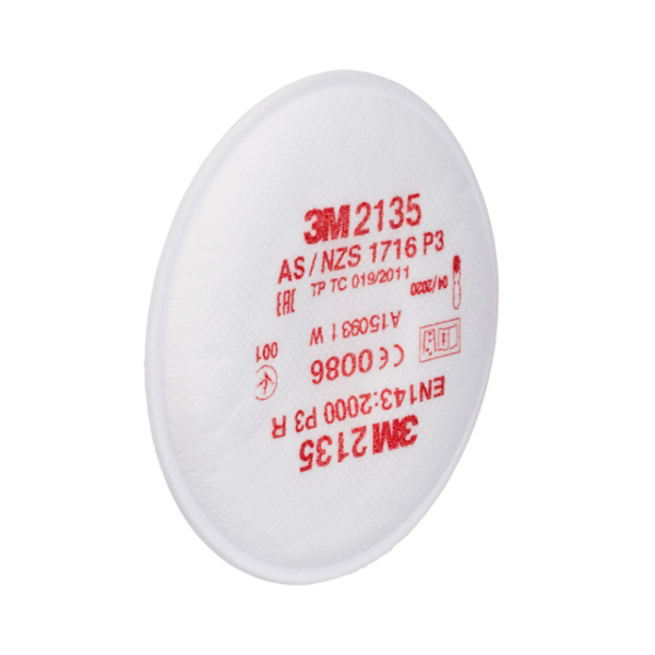 3M Filtre à Particules 6035 P3R - Lot De 2 Unités Protection Respiratoire Solides Et Liquides