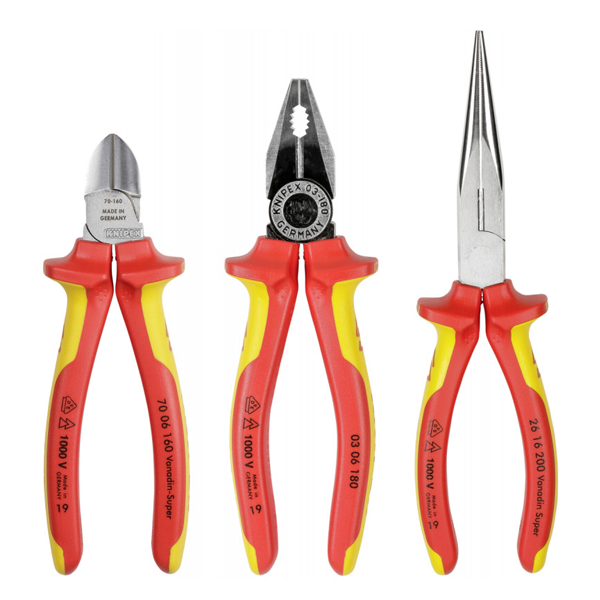 Lot De 3 Pinces Isolées Wiha VDE - Électricien 1000V