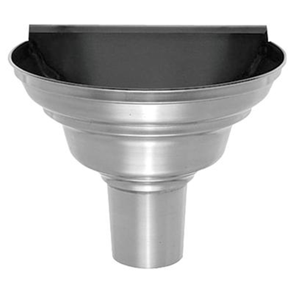 Cuvette demironde en zinc naturel Rheinzink pour descente de 80 MM