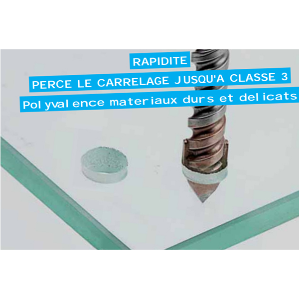 Foret Carrelage Et Verre Wolfcraft 7979010 - Diamètre 10 Mm Pour Perçage Précis