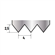 Peigne à colle L'Outil Parfait - Pose revêtements muraux lourds - Denture pointue 4 x 2,5 mm