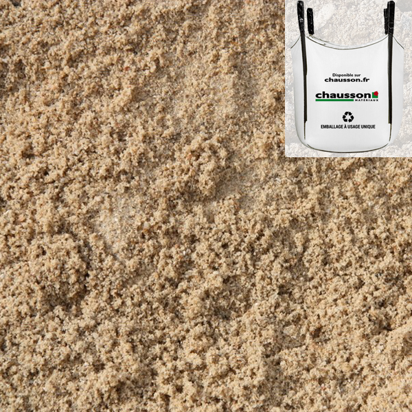 Sable granulométrie 0 à 2 mm - Big bag de 1,0 T max