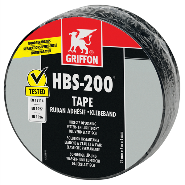 HBS-200 TAPE RUBAN ADHÉSIF D'ÉTANCHÉITÉ INSTANTANÉE À L'EAU ET À L'AIR 7.5CMX5M