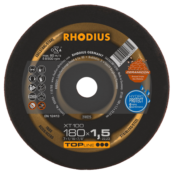 RHODIUS XT10 115 X 1.0 X 22.23 Mm Extradünne Edelstahl