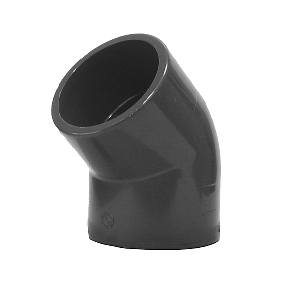 Coude à 45° En PVC Pour Système D'aspiration Centrale - Diamètre 2 Pouces (50.8 Mm), Conforme Norme ASTM