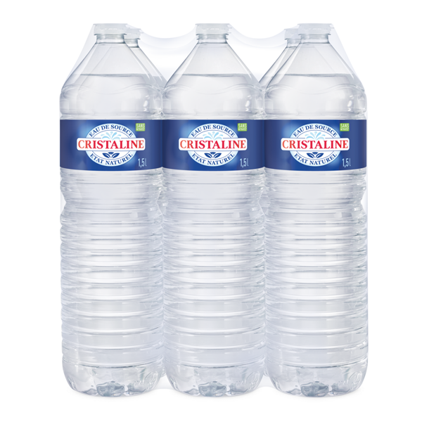 Eau de source Cristaline pack de 6 bouteilles de 1.5 litres