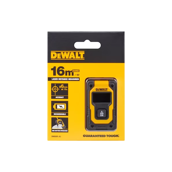 Télémètre laser de poche Dewalt DW055PL-XJ à batterie - portée de 16 mètres