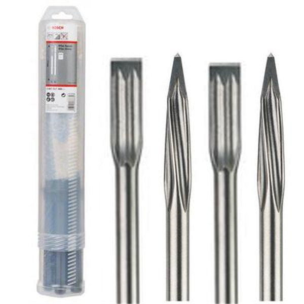Set 5 Burins SDS Plus Estink - 3 Plats + 1 Pointu + 1 Rainuré Pour Béton Pierre