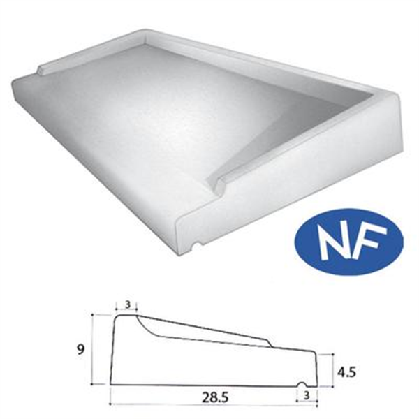 Appui de baie béton ABS 1 Larg. 28,5 cm — free download