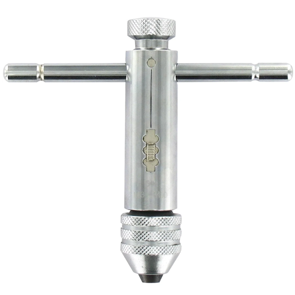 T Barre Poignée Porte-taraud à Cliquet, Clé à Taraud Réglable Avec 5pcs M3 M8 3mm 8mm Filetage De Vis A Metaux A Fiche Metrique En Forme De T De Taraudage 92203018